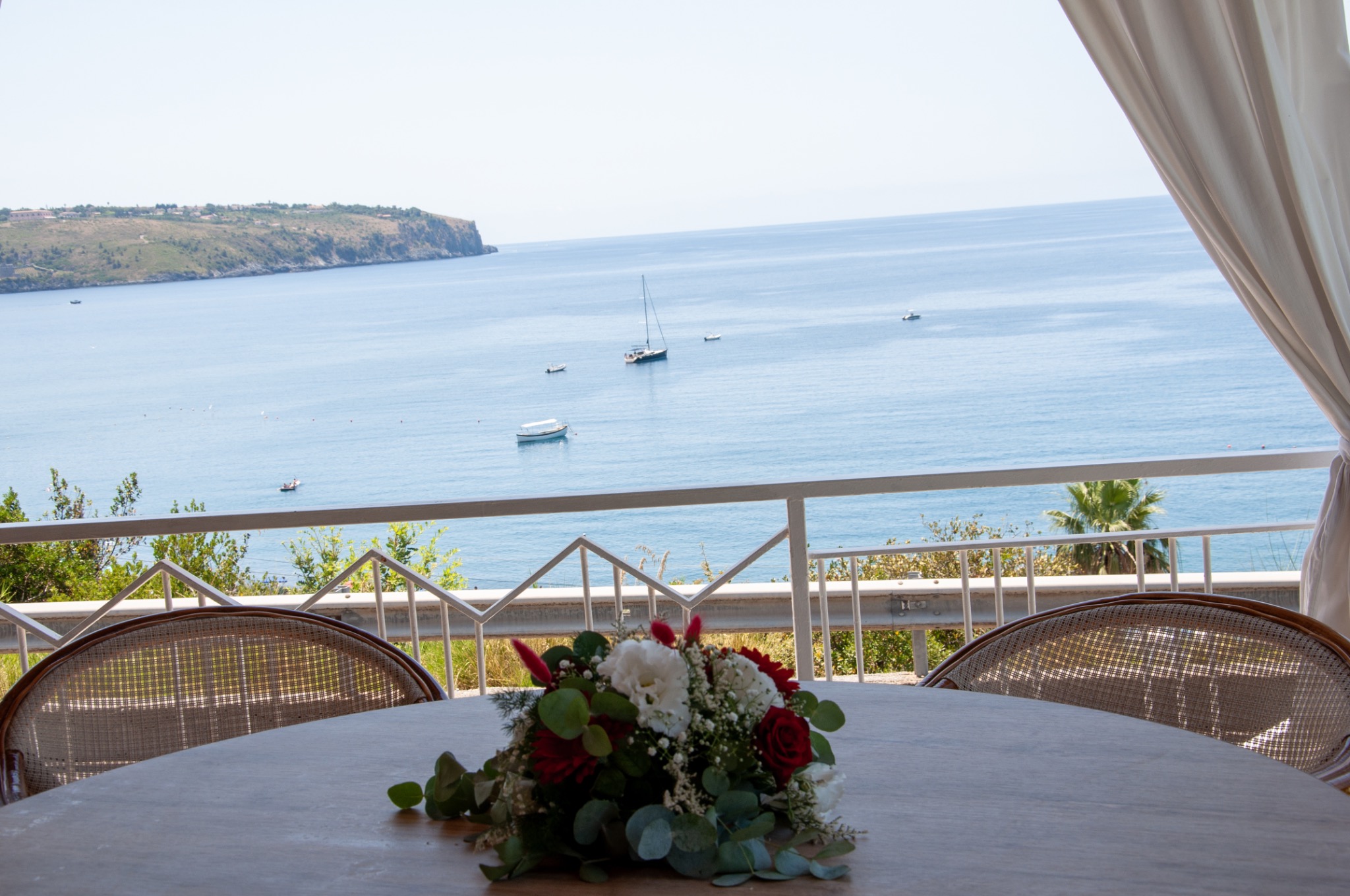 Vista mare dal ristorante La Casetta Bianca
